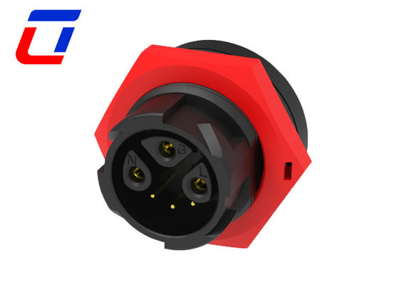 M19 Push Locking 3+3 Multi Pin Cable Plug Connector A prueba de agua para la señal de potencia combinada