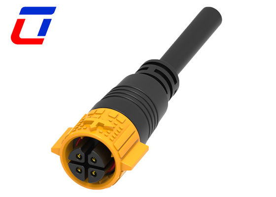 4PIN 10A Conector de cable de alimentación impermeable con conector de conector masculino con conector de conector femenino con bloqueo por empuje