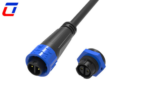 Conector de alambre de bloqueo rápido circular de 2 pines, impermeable, de varón a hembra, de 300 V