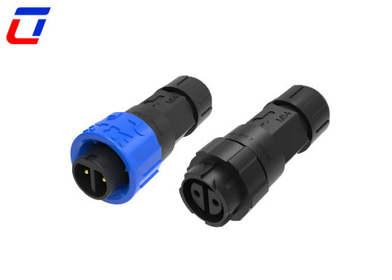 Conector de alambre de bloqueo rápido circular de 2 pines, impermeable, de varón a hembra, de 300 V