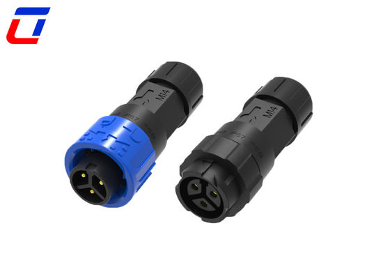 Conector de energía resistente al agua de 3 pines M16 duradero de mujer a hombre para industrial