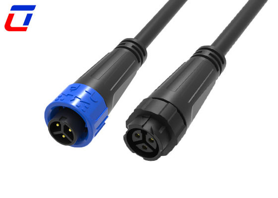 Conector de energía resistente al agua de 3 pines M16 duradero de mujer a hombre para industrial