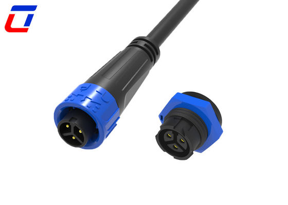 Conector de energía resistente al agua de 3 pines M16 duradero de mujer a hombre para industrial