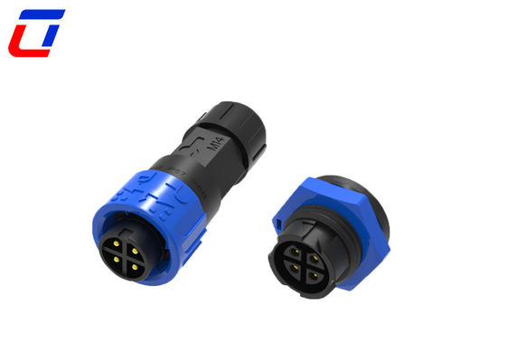 Conector industrial M16 de 4 pines de 300V de macho a hembra impermeable para entornos adversos