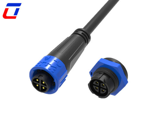 Conector industrial M16 de 4 pines de 300V de macho a hembra impermeable para entornos adversos