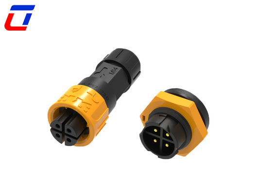 M16 Conector de alimentación impermeable de 4 pines de mujer a hombre de 300 V duradero para aplicaciones