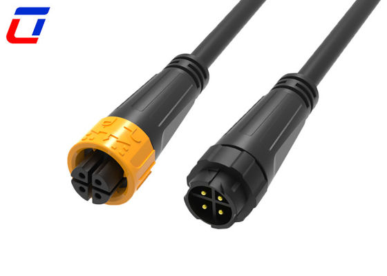 M16 Conector de alimentación impermeable de 4 pines de mujer a hombre de 300 V duradero para aplicaciones