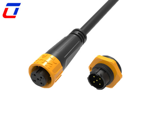 M16 5 pin 300V Push Lock Conector circular impermeable IP67 para aplicaciones de trabajo pesado