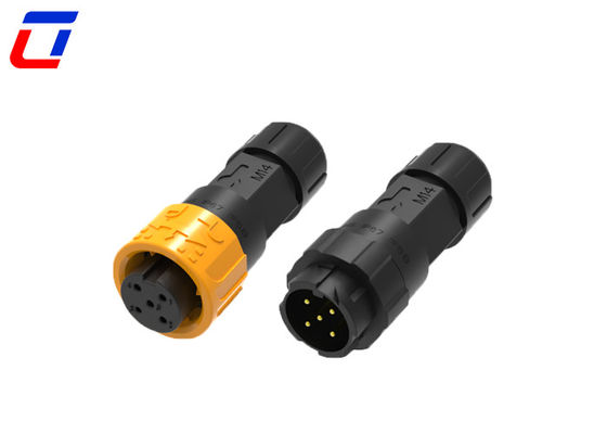 M16 5 pin 300V Push Lock Conector circular impermeable IP67 para aplicaciones de trabajo pesado