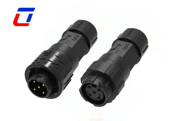M16 5 pin 300V Push Lock Conector circular impermeable IP67 para aplicaciones de trabajo pesado