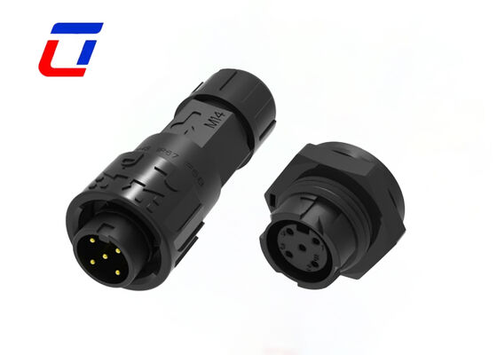 M16 5 pin 300V Push Lock Conector circular impermeable IP67 para aplicaciones de trabajo pesado