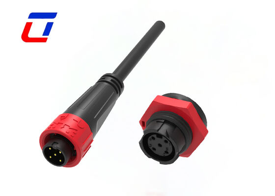 M16 5 pin 300V Push Lock Conector circular impermeable IP67 para aplicaciones de trabajo pesado