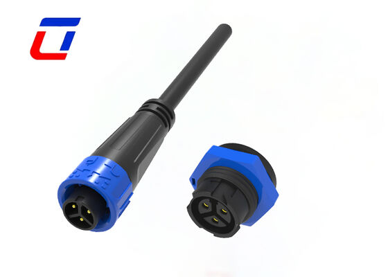 M16 Conector de energía impermeable de 3 pines de 300 V de hombre a mujer