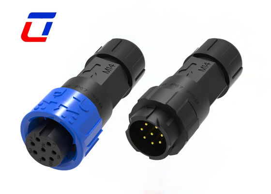 M16 IP67 Conector de cable de 8 pines resistente al agua macho hembra