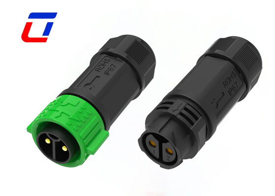 Conector de alimentación CC impermeable M25 de 2 pines, 50A, conectores macho a hembra