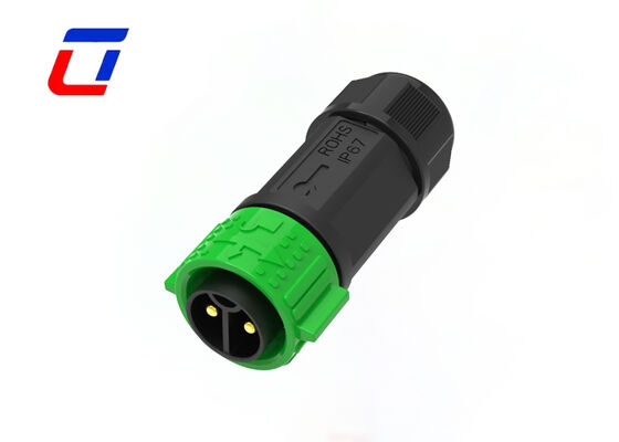 Conector de alimentación CC impermeable M25 de 2 pines, 50A, conectores macho a hembra