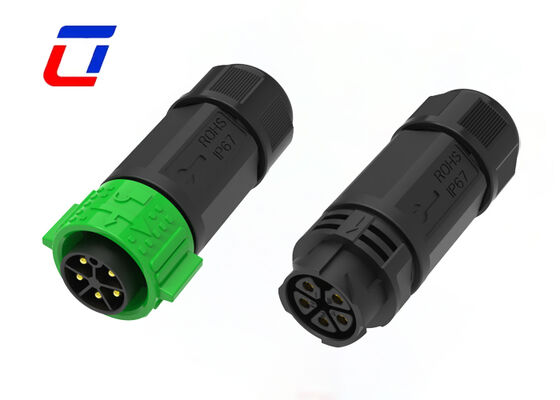 Conector de energía industrial impermeable de 5 pines M25 Cable de hombre a mujer