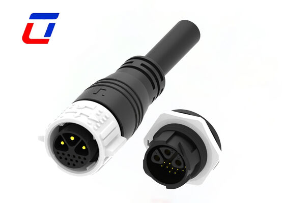Enchufe hembra de 3+13 pines, conector impermeable M25 para datos y alimentación, IP67