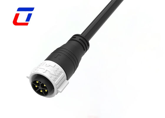 5 pines de energía industrial resistente al agua 300V M25 Cable Push Lock Conector de macho a hembra
