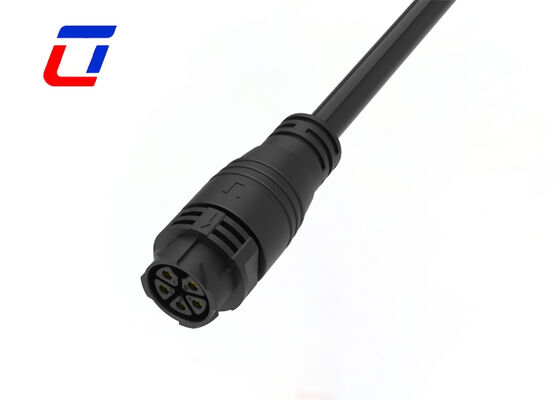 5 pines de energía industrial resistente al agua 300V M25 Cable Push Lock Conector de macho a hembra