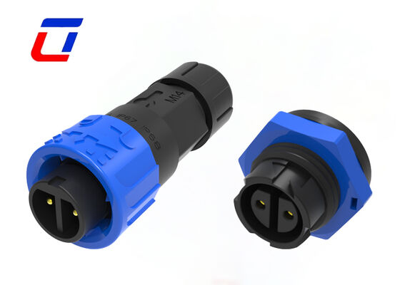 Conector de alimentación circular de 2 pines M16 10A 300V, macho y hembra, a prueba de agua