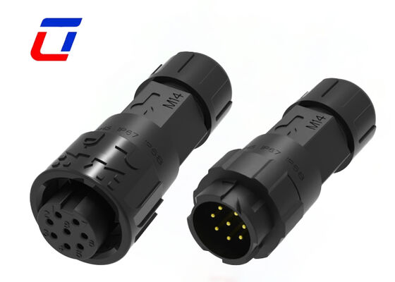 M16 Conector impermeable de 8 pines 5A IP67 de liberación rápida Conector masculino femenino para señal