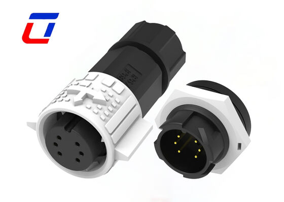 M19 6 pines IP67 conector masculino femenino conector a prueba de polvo a prueba de agua para la señal