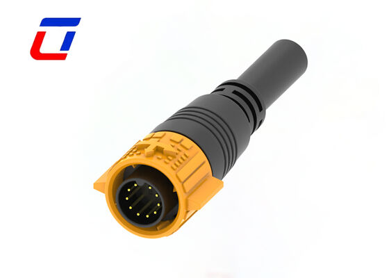 Conector circular de cable de 10 pines de liberación rápida M19 IP67 de bajo voltaje 60V, enchufe y enchufe