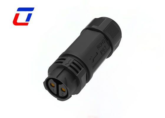 M25 2 Pole Cable Connector 50A 500V Waterproof Power Connector Wire To Wire
