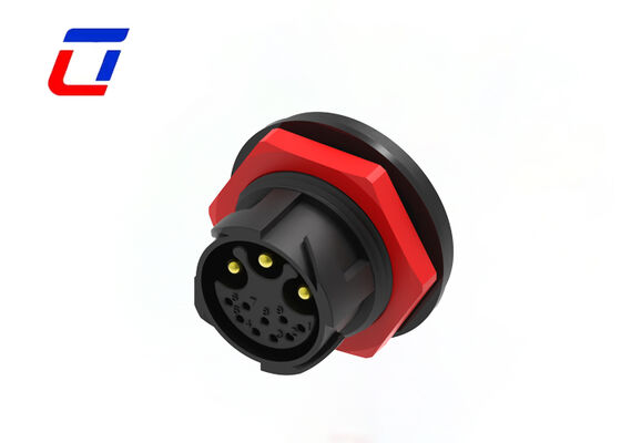 Conectores de energía y señal de 3+9 pines M25 Conector de cable de bloqueo rápido a tablero