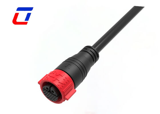 Conectores circulares de plástico M25 2+20 pines Conector de bajo voltaje IP67 a prueba de agua
