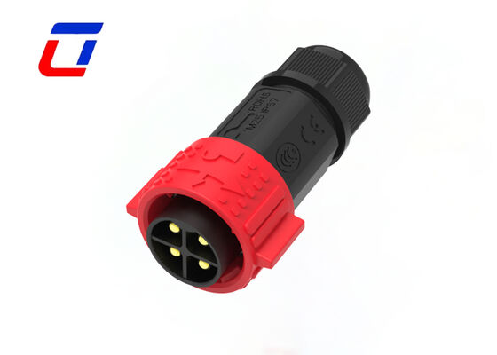 M25 4 pin Conector masculino femenino ROHS Push Locking Conector de energía de cable a cable