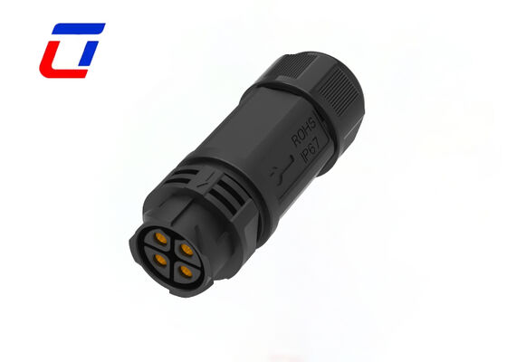 M25 4 pin Conector masculino femenino ROHS Push Locking Conector de energía de cable a cable