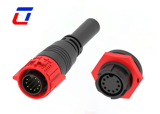 M19 Conector de conexión masculino femenino de señal de 9 pines para cables a bordo a prueba de agua