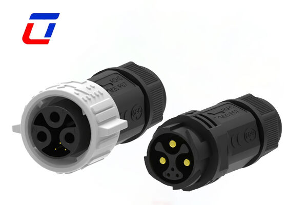 Conector macho/hembra M25 de 3+3 pines, impermeable IP67, plástico PA66, conector de alimentación y datos