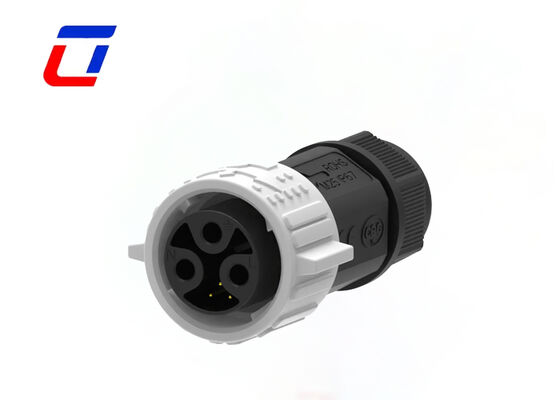 Conector macho/hembra M25 de 3+3 pines, impermeable IP67, plástico PA66, conector de alimentación y datos