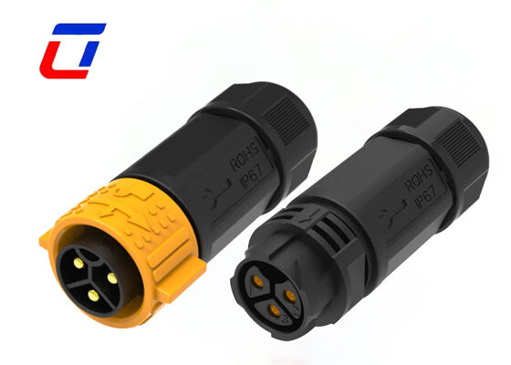 M25 Conector de cable de alimentación impermeable de 3 pines IP67 50A Tipo de conector de alimentación de corriente continua