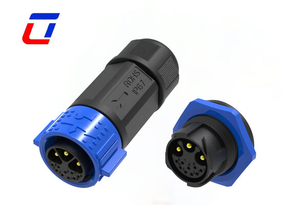 Conector impermeable M25 cable a placa 3+9 pines Datos Alimentación PA66 Exterior