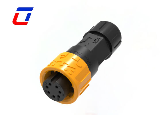 CE M16 Conector de empalme de alambre Conector de nylon de cable exterior de 7 pines a prueba de agua