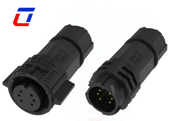 300V M19 Conector masculino conector femenino de 6 pines conector de cable de nylon exterior a prueba de agua