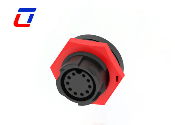 Conectores de cable PA66 M19 Push Pull de 10 pines, con clasificación IP67, conector macho y hembra