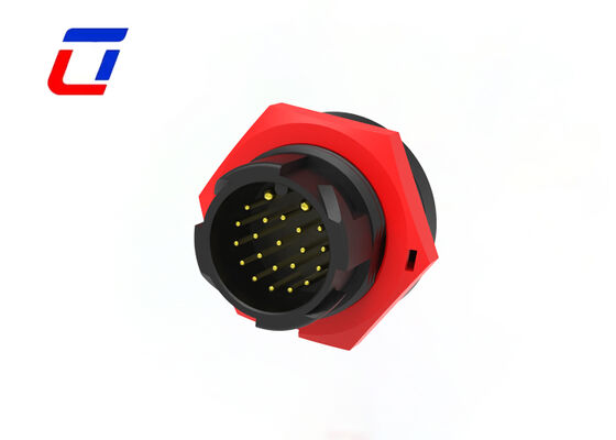 Conector redondo impermeable M19 Multi Pin 2+20 Pin IP67 Conectores de alambre recubierto de oro