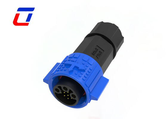 Conector LED impermeable M19 de 3+9 pines, conector de cable a placa autoblocante IP67