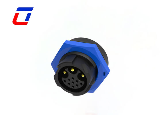 Conector LED impermeable M19 de 3+9 pines, conector de cable a placa autoblocante IP67