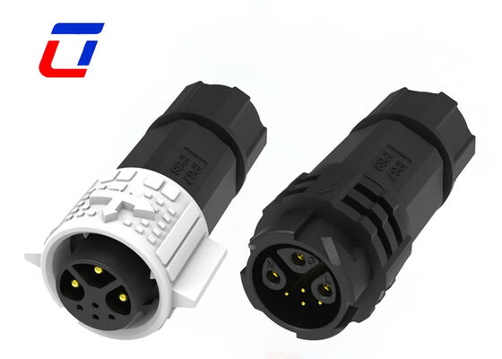 Conector M19 Macho Hembra 300V Exterior 3+4 Pines Potencia y Señal