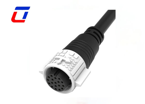 Conectores de enchufe cable a cable de 18 pines CE M19 Conector impermeable de latón chapado en oro
