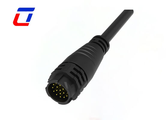 Conectores de enchufe cable a cable de 18 pines CE M19 Conector impermeable de latón chapado en oro