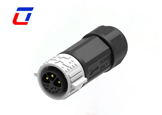 M25 Conector de montaje de panel masculino femenino Revestido de oro Conector impermeable de 3+9 pines