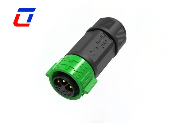 Conector impermeable M25 3+13 Pin IP67 de liberación rápida, conectores multipin para energía solar