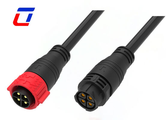 Conectores de cable macho y hembra de 4 pines M25 300V LED de conexión rápida IP67